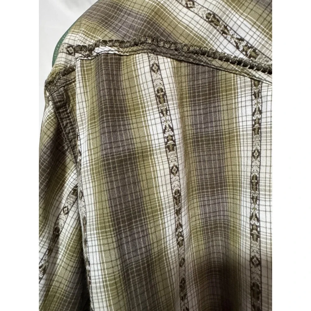 Cody James Western Shirt Mens XL Plaid Pearl Snap Short Sleeve Cowboy Ranch Rode